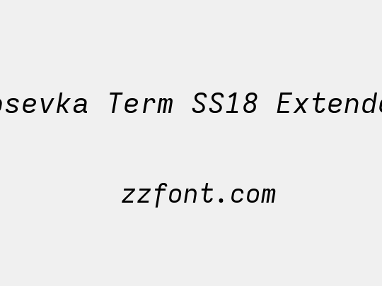 Iosevka Term SS18 Extended