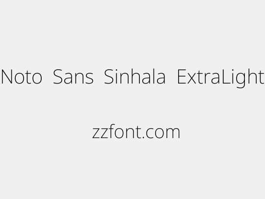Noto Sans Sinhala ExtraLight