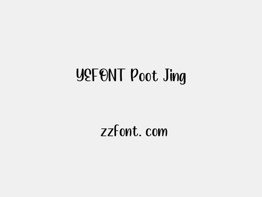 YEFONT Poot Jing