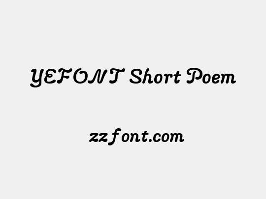 YEFONT Short Poem