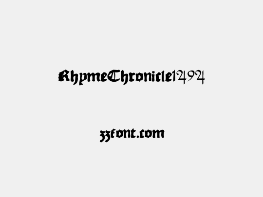 RhymeChronicle1494