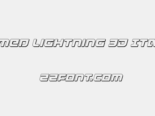 Armed Lightning 3D Italic