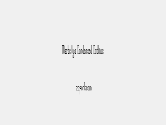 Marbellya Condensed Outline