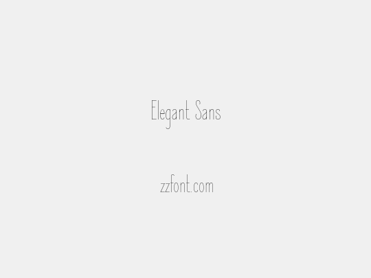 Elegant Sans