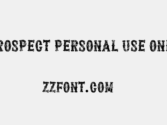 Prospect PERSONAL USE ONLY