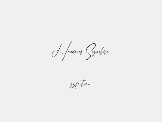 Handover Signature