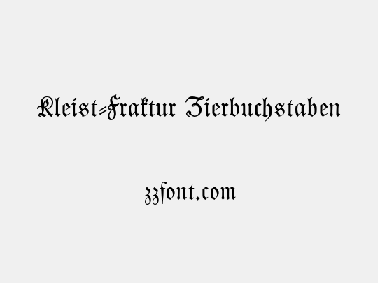 Kleist-Fraktur Zierbuchstaben
