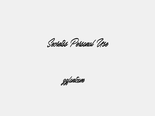 Secretss Personal Use