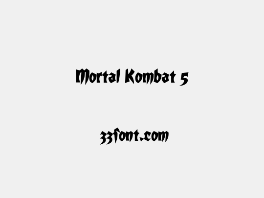 Mortal Kombat 5