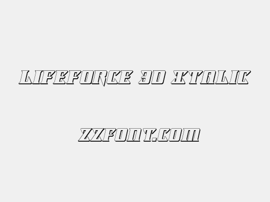 Lifeforce 3D Italic