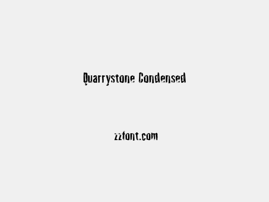 Quarrystone Condensed