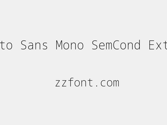 Noto Sans Mono SemCond ExtLt