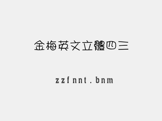 金梅英文立體四三