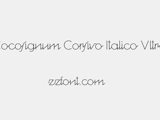 Cocosignum Corsivo Italico UltraLight