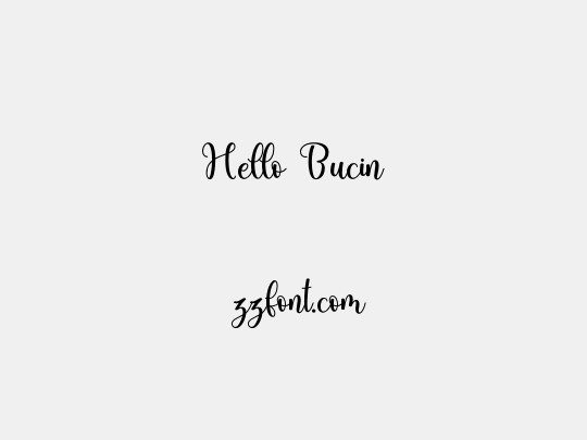 Hello Bucin