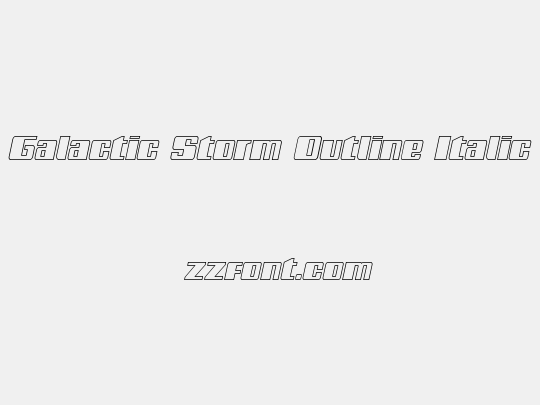 Galactic Storm Outline Italic