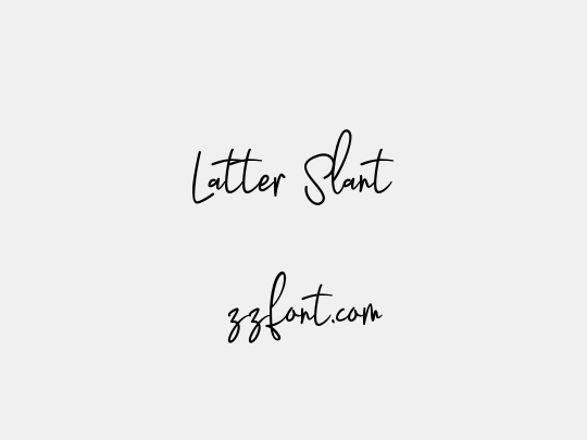 Latter Slant