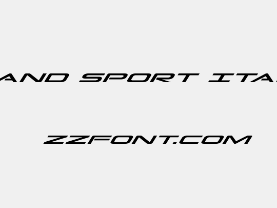 Grand Sport Italic