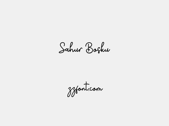 Sahur Bosku
