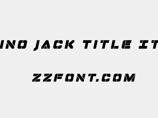 Domino Jack Title Italic