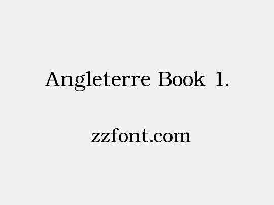 Angleterre Book 1. 