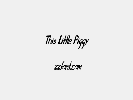 This Little Piggy
