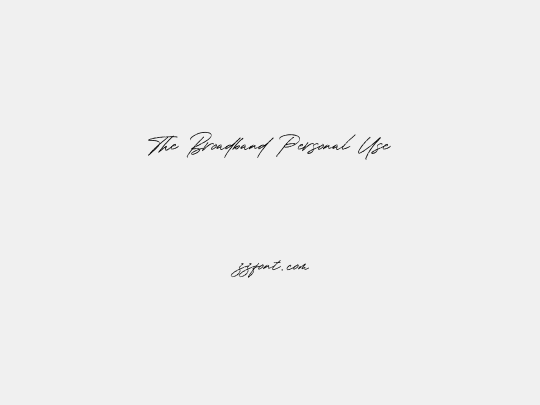 The Broadband Personal Use