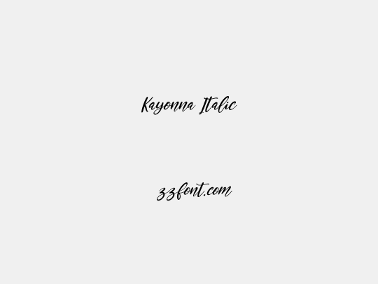 Kayonna Italic