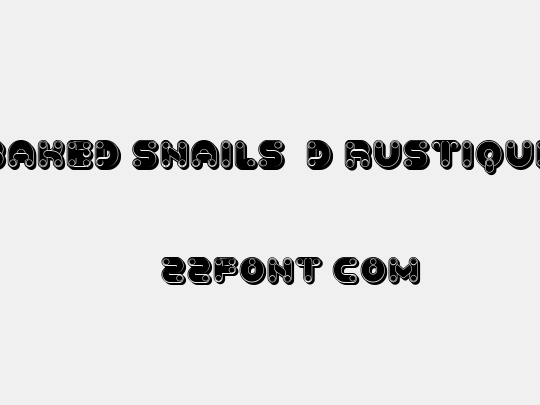 Baked Snails 3D Rustique
