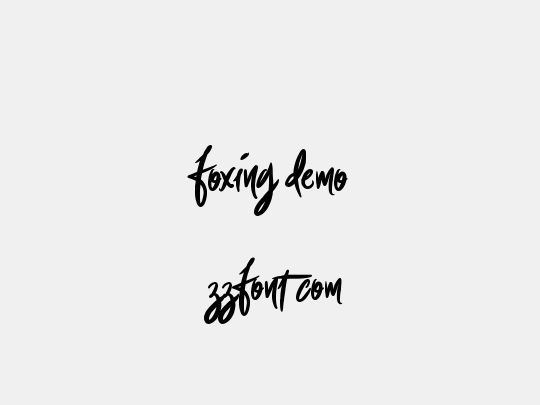 Foxing DEMO
