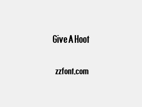 Give A Hoot