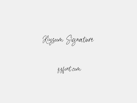 Kiysoom Signature