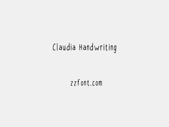Claudia Handwriting