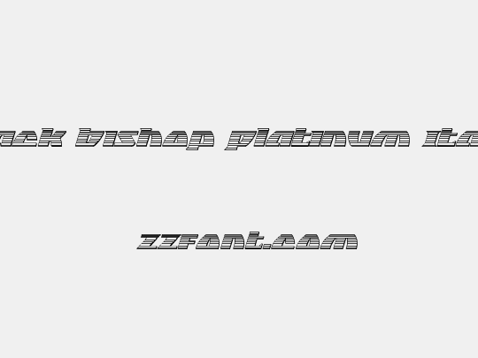 Black Bishop Platinum Italic