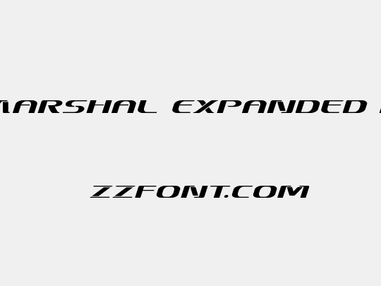 Sky Marshal Expanded Italic