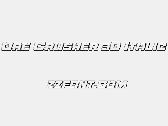 Ore Crusher 3D Italic