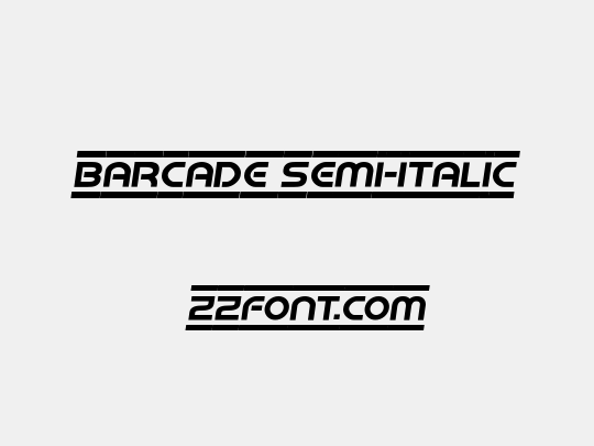 Barcade Semi-Italic