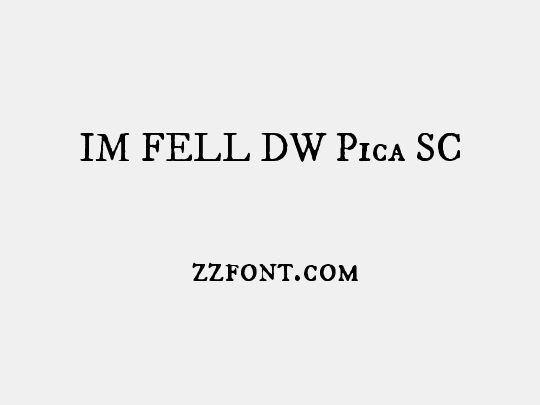 IM FELL DW Pica SC