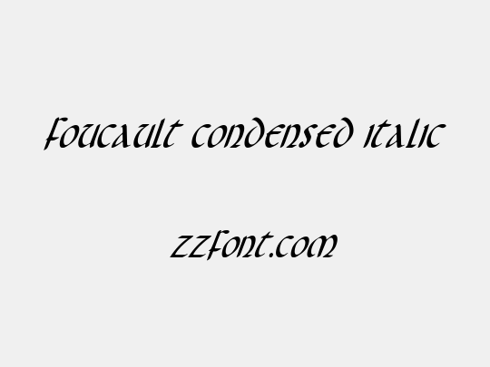 Foucault Condensed Italic