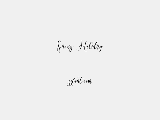 Snowy Holiday