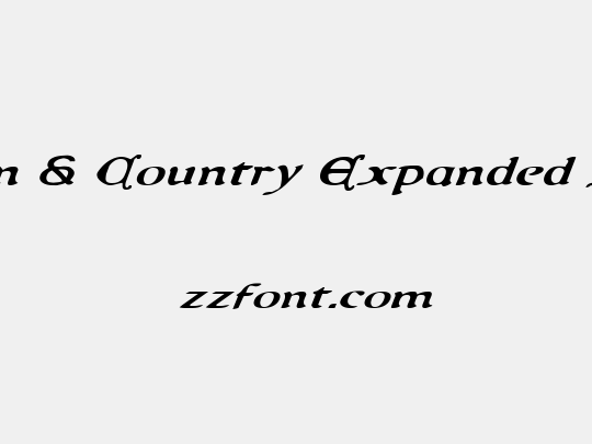 Queen & Country Expanded Italic