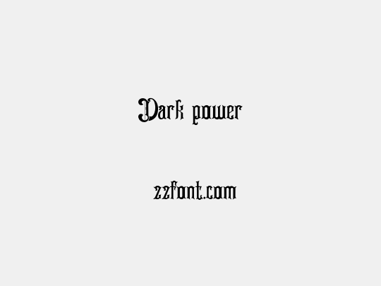 Dark power