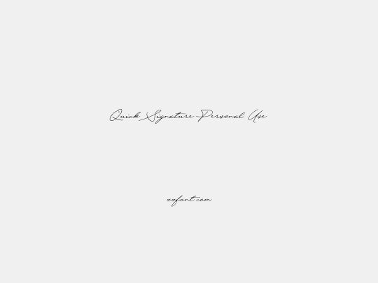 Quick Signature Personal Use