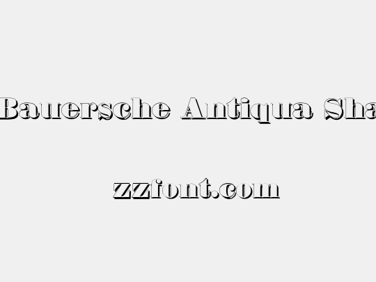 Fette Bauersche Antiqua Shaddow  UNZ Pro