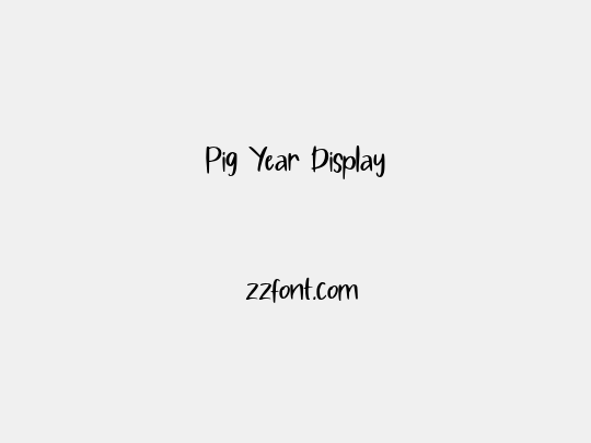 Pig Year Display