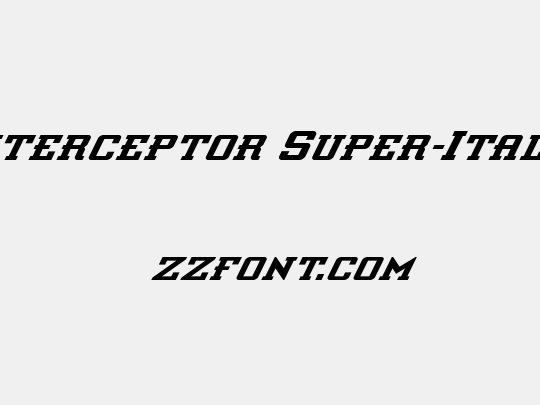 Interceptor Super-Italic
