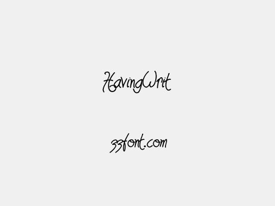HavingWrit