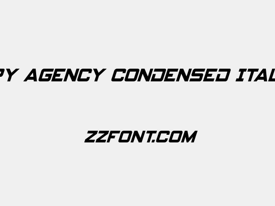 Spy Agency Condensed Italic