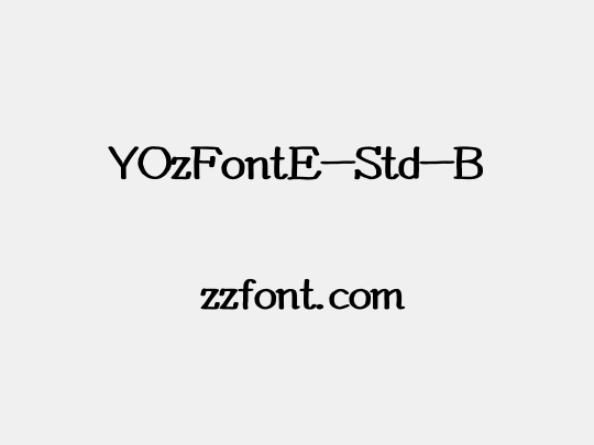 YOzFontE-Std-B