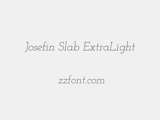Josefin Slab ExtraLight